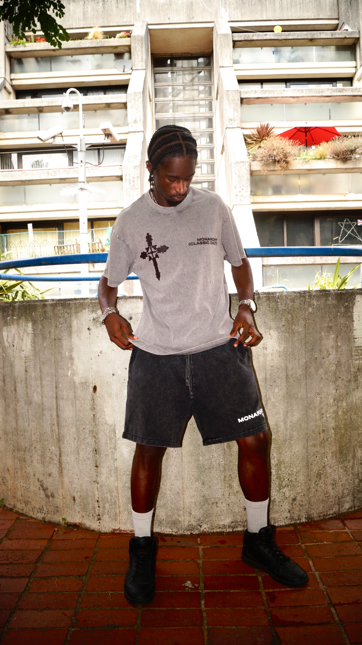 DUAL LOGO CROSS T-SHIRT